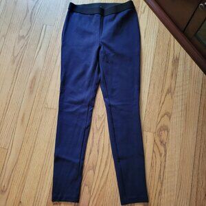 Talbots Soho Ankle Pant Womens Navy Blue Stretch Leggings Size 2